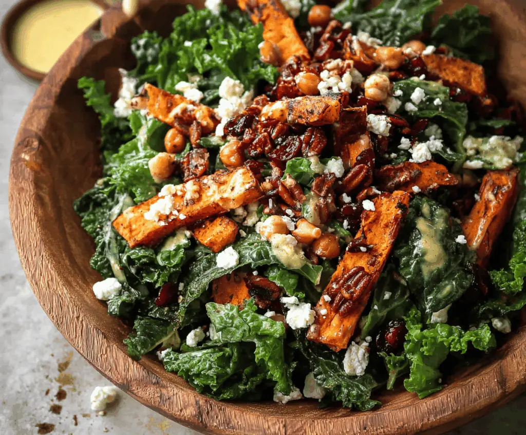 Roasted Sweet Potato Kale Salad