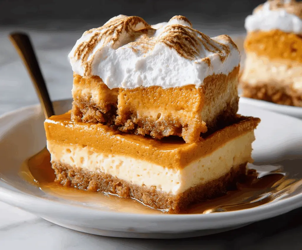 Sweet Potato Cheesecake Bars with a creamy filling and a golden crust, perfect for cozy dessert moments.