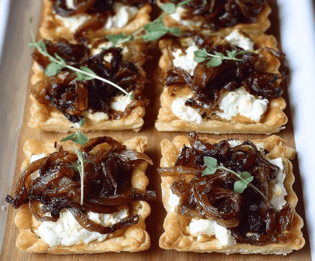 Caramelized Onion and Goat Cheese Tartlets